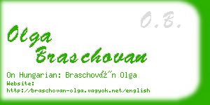 olga braschovan business card